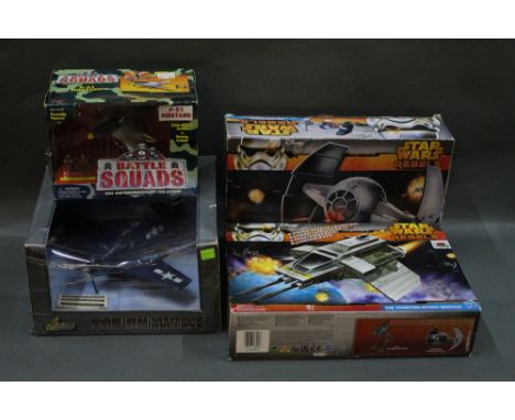 An Air Legends 1:48 scale Airplane Collection "World War 2 Series" diecast F6-F-5N Night Hellcat, a Galoob Battle Squads P-1 