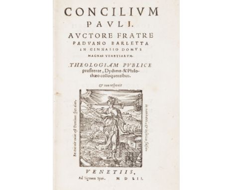 De Grassis Padovano. Concilium Pauli. Auctore fratre Paduano Barletta in gimnasio domus magnae Venetiarum. Theologiam publice