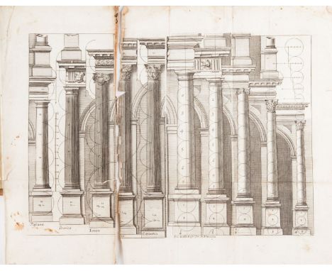 Architettura. Vignola. Lotto di 3 opere del Vignola [toponimo di Jacopo Barozzi].Il lotto comprende:Regola delli cinque ordin