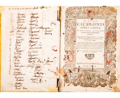 NO RESERVE Cicero Marcus Tullius. Opera omnia, in sectiones, apparatui latinae lectionis respondentes. Praeter hactenus vulga