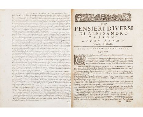 Tassoni Alessandro. De' pensieri diversi... libri dieci., Corretti, ampliati, e arricchiti in questa ultima impressione per t