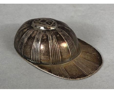 Silver Hallmarked Georgian Caddy Spoon in the form of a Jockey Hat 