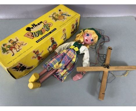 Vintage Pelham puppet of a girl, in original box