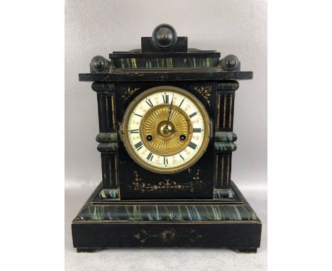 German HAC of Wurttemberg 14 day striking clock, NO. 1017, Back forest casing, with brass pendulum and key (A/F)