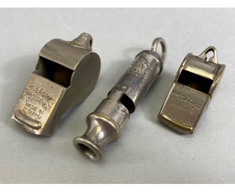 Three vintage whistles to include the ACME THUNDERER