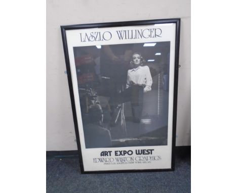 A 20th century Laszlo Willinger Art Expo West poster, in frame.