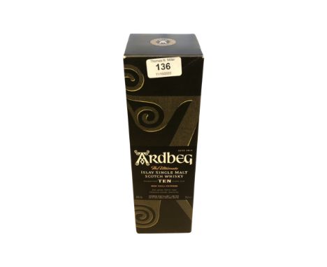 Ardbeg : The Ultimate Islay Single Malt Scotch Whisky, Guaranteed Ten Years Old, 70cl, boxed. 
