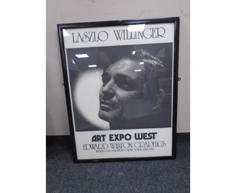 A 20th century Laszlo Willinger Art Expo West poster, in frame.