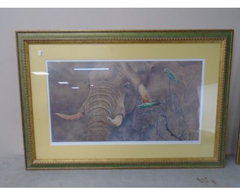 A signed limited edition print after Alan M. Hunt : Eat My Dust, no. 249 of 395, in frame and mount with certificate on rever