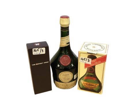 D.O.M. Benedictine Liqueur, 750 ml, together with Petite Loquorelle Petillante Par Moet &amp; Chandon, 200 ml, boxed, as well