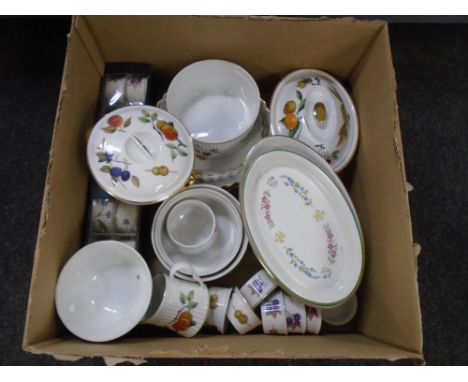 A large quantity of ceramic oven dishes, Royal Worcester Evesham ware etc 