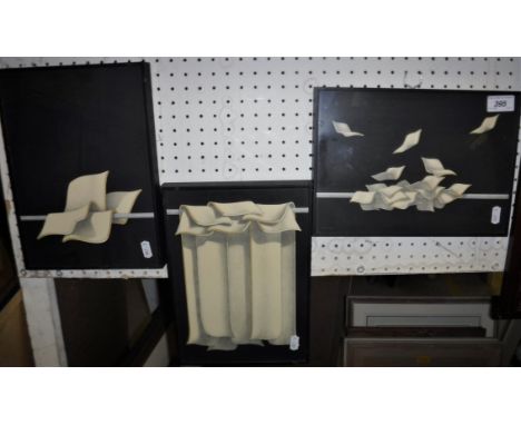 LENNART NYSTRÖM (B. 1944) “Composition”, a triptych study, colour lithograph, limited edition No'd. 16/250, No'd lower left, 