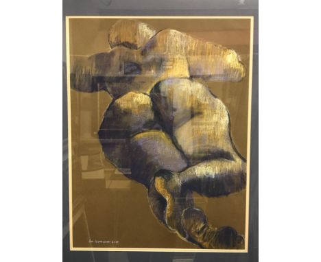 M ISAACSON "Nude study", pastel, signed lower left, dated 2000, 63.5 cm x 49 cm, together with three others by the same hand,