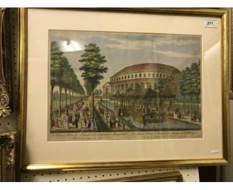 AFTER THOMAS BOWLES (ca 1689-1767) “The Chinese house, the rotunda and the company in masquerade in Renelagh Gardens”, black 