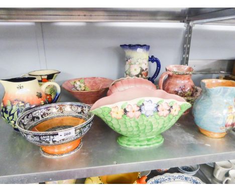 A GROUP OF MISC CERAMIC ITEMS TO INCLUDE; LUSTRE WARE ETC..... 