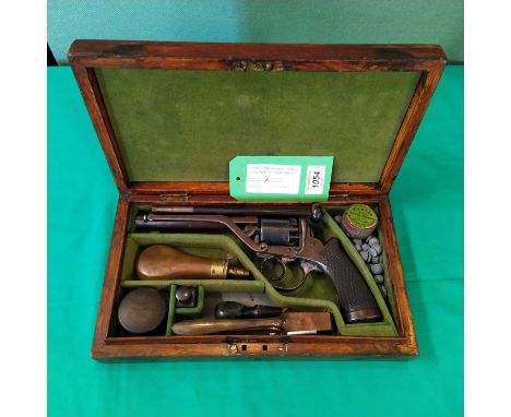 A five shot percussion 54 bore revolver retailed by J.Purdey, Oxford Street, London, frame marked Adams Patent No.11537R (mat