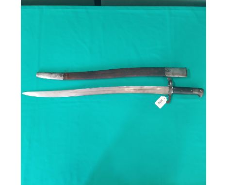 A British model 1856 sword bayonet with scabbard