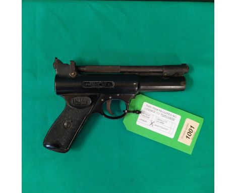 A Webley Premier MkII .22 cal air pistol batch No.306 (N.B. chip to base of R/H grip), as a post 1939 air weapon the restrict