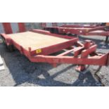 J.C. TRAILERS 18' TRI-AXLE EQUIPMENT TRAILER, 18,000 LBS. MAX CAPACITY, WOOD DECK, SPRING