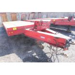 J.C. TRAILERS 26' TANDEM AXLE EQUIPMENT TRAILER, 18,000 LBS. MAX CAPACITY, WOOD DECK, DECK-OVER-