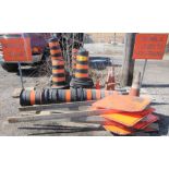 LOT ASST. CONSTRUCTION SIGNS, PYLONS, ETC.