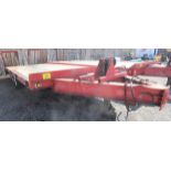 J.C. TRAILERS 23' TRI-AXLE EQUIPMENT TRAILER, 9,000 LBS. MAX CAPACITY, WOOD DECK, DECK-OVER-