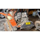HUSQVARNA FS400LV GAS FLOOR SAW, S/N 20172800141, PRODUCT NO. 965148208, 450MM MAX BLADE, 3,000 RPM,