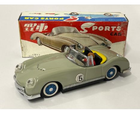 Vintage 1960's tin toy friction sports car MF 763 in original box, very good condition / AN18 