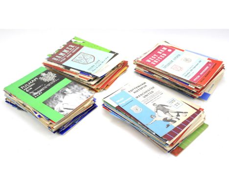 An assortment of approximately 220 football programmes. Circa 1960s, including, Arsenal/Chelsea/West Ham/Tottenham content.