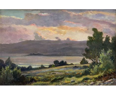 Ernest Higgins Rigg (Staithes Group 1868-1947): Evening Sunset, oil on canvas signed 30cm x 46cmProvenance: private collectio