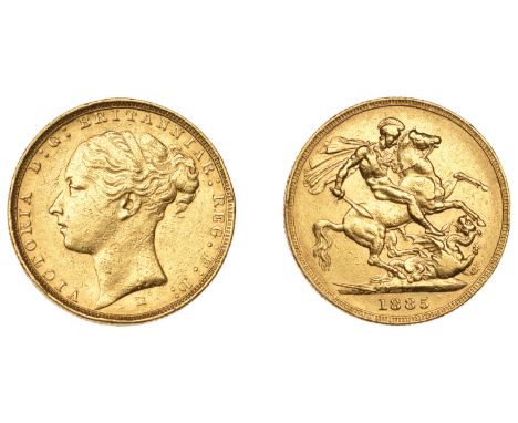 Australia, Victoria, Sovereign, 1885m, St George rev. (M 107A; S 3857C). Some contact marks, otherwise very fine £300-£400