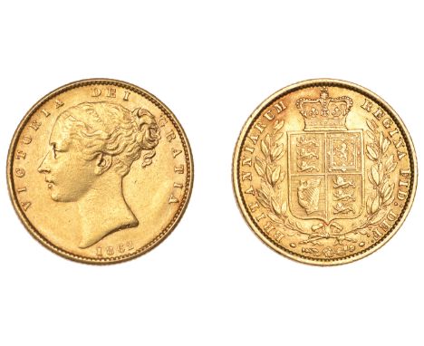 Victoria (1837-1901), Sovereign, 1862 (M 45; S 3852D). Lightly cleaned, otherwise very fine £300-£400