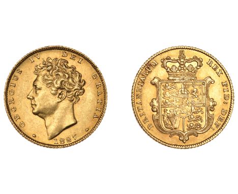 George IV (1820-1830), Half-Sovereign, 1827 (M 408B; S 3804A). About extremely fine £500-£700
