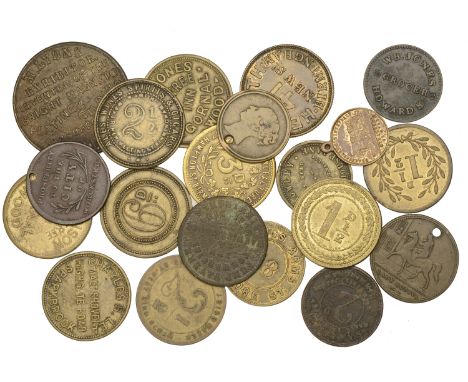 Miscellaneous Tokens and Checks, STAFFORDSHIRE, Harborne, Green Field Tavern, J. Salt, brass Twopence-Halfpenny by Bird, 26mm