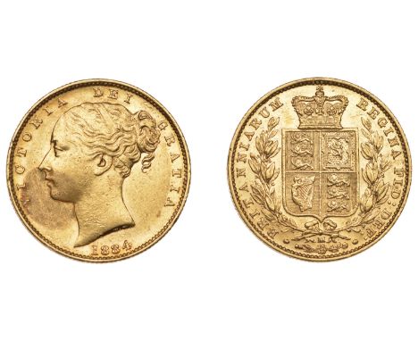 Australia, Victoria, Sovereign, 1884m, shield rev. (M 65; S 3854A). Some contact marks, otherwise about extremely fine  £300-