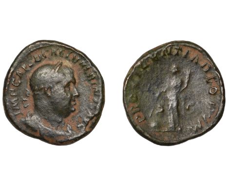 Roman Imperial Coinage, Balbinus, Sestertius, 238, laureate and draped bust right, rev. Providentia standing left, holding wa