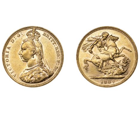 Australia, Victoria, Sovereign, 1887m, Jubilee, first legend (M 131D; S 3867A). Some contact marks, otherwise extremely fine 