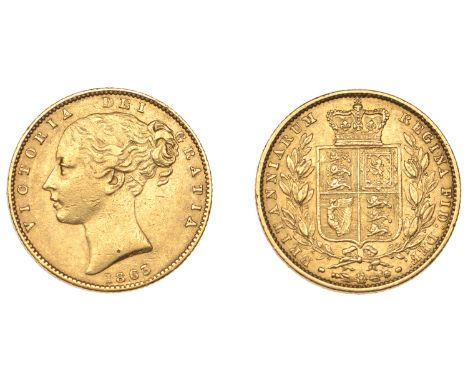 Victoria (1837-1901), Sovereign, 1863 (M 46; S 3852D). Some contact marks, otherwise very fine £300-£400