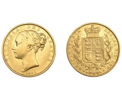 Victoria (1837-1901), Sovereign, 1839 (M 23; S 3852). Lightly cleaned, good fine, rare £1,000-£1,200