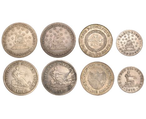 CHESHIRE, Nantwich, Old Bank, Shilling, 1811, 4.03g/12h (D 1), Stockport, Thomas Cartwright, George and Ralph Ferns, Shilling