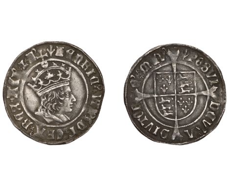 Henry VII (1485-1509), Profile issue, Groat, regular type, mm. pheon, saltire stops (double on rev.), reads agl’ z f’, 2.94g/