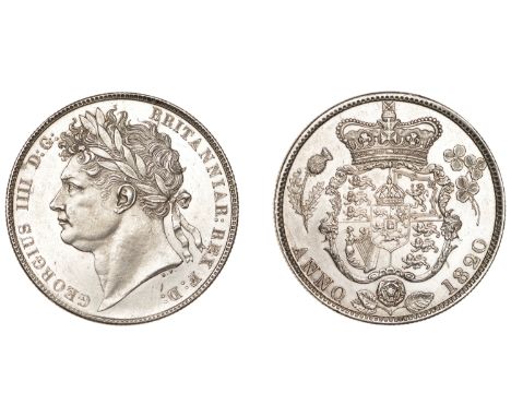 George IV (1820-1830), Halfcrown, 1820 (ESC 2357; S 3807). Light surface marks, otherwise good extremely fine £240-£300