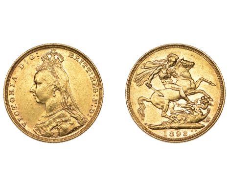 Australia, Victoria, Sovereign, 1893m, Jubilee head (M 137; S 3867C). Some minor marks, otherwise about extremely fine  £300-
