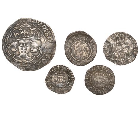 Henry VI (First reign), Annulet issue, Halfpence (2), both Calais, mm. cross V, 0.52g/5h, 0.52g/4h (N 1435; S 1849); Edward I