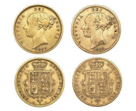 Australia, Victoria, Half-Sovereigns (2), 1883s, 1886s (M 467A, 468; S 3862E) [2]. First fine, second very fine £300-£400