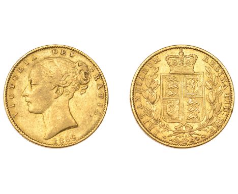 Victoria (1837-1901), Sovereign, 1869, die 41 (M 53; S 3853). About very fine £300-£400
