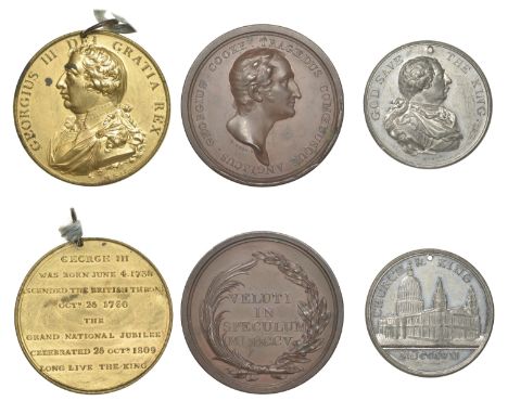 George Cooke, 1805, a copper medal by T. Webb, 53mm (BHM 570; E 973); Church and King, 1807, a white metal medal by P. Kempso