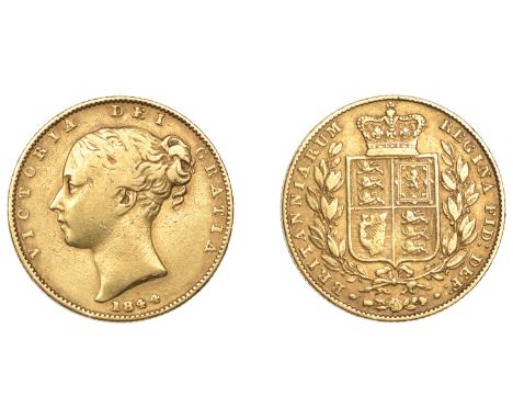 Victoria (1837-1901), Sovereign, 1844, wide date (M 27; S 3852). Good fine £300-£400
