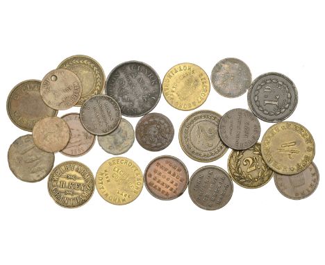 Miscellaneous Tokens and Checks, BEDFORDSHIRE, Biggleswade, E. Chew & Son, brass Shilling, 26mm; CAMBRIDGESHIRE, Cambridge, S