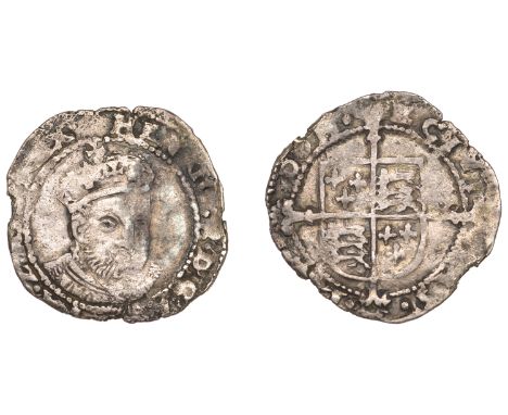 Henry VIII (1509-1547), Posthumous coinage, Groat, Southwark, mm. E (?) on rev. only, bust 6, Roman lettering, roses in forks